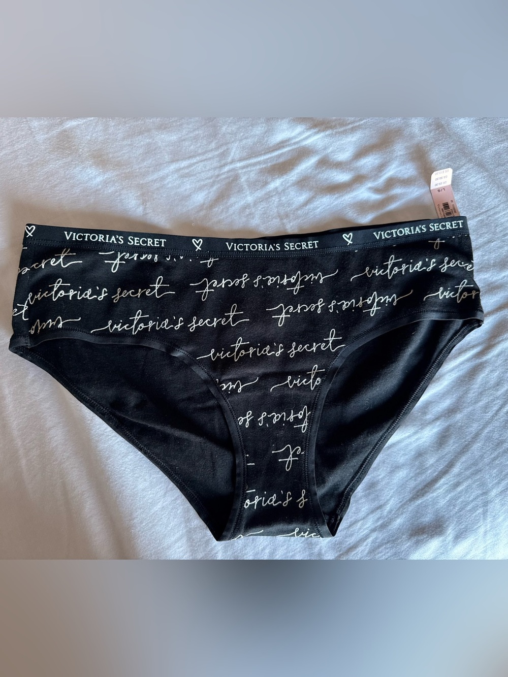Victoria’s Secret Cotton Hiphugger Panties Panty Black Size L New Logo Waistband